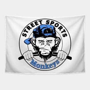 Monkeys Street Sports Tapestry