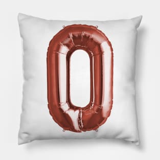 Zero Number 0 Metallic Copper Mylar Foil Helium Balloon for Newborns Pillow