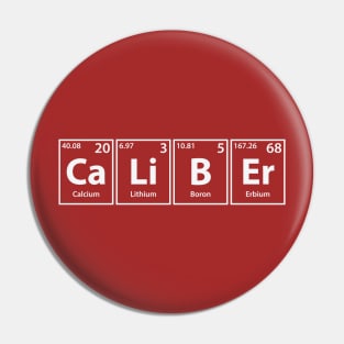 Caliber (Ca-Li-B-Er) Periodic Elements Spelling Pin