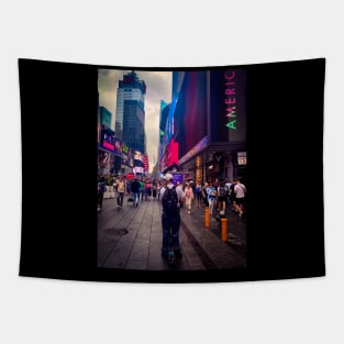 Times Square Tourists Manhattan NYC Tapestry