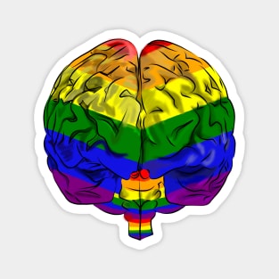 Rainbow Brain-Colourful- LGBT-PRIDE Magnet