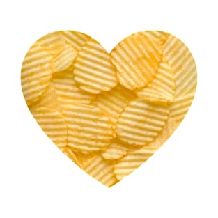 Ripple Potato Chips Photo Heart T-Shirt