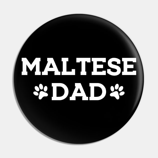 Maltese Dad Pin by KC Happy Shop