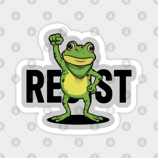 Resist-Frog Magnet by Creatifly Graphic Tees