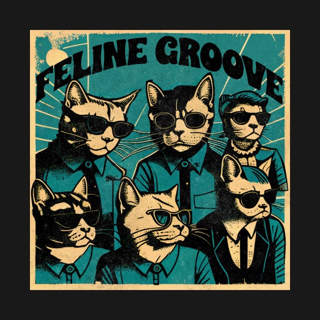 Feline Groove Cats Music Band by All-About-Words