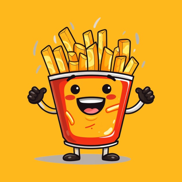 kawaii french fries T-Shirt cute potatofood by nonagobich