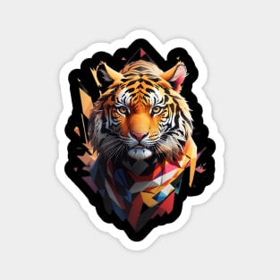 A Silhouette Design  Of A Tiger Magnet