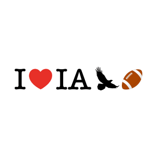 I Heart Iowa Football T-Shirt