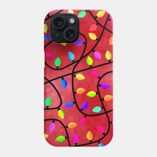 Christmas Lights Red Phone Case