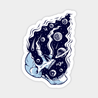 Universe Skull Illustration Magnet