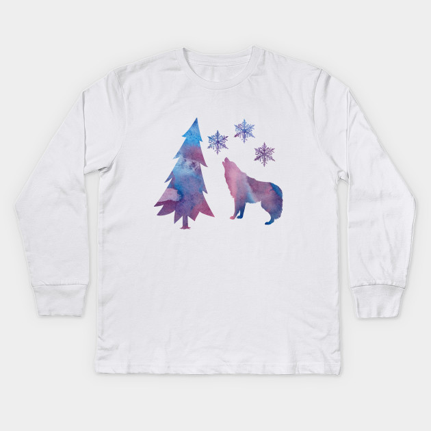 Howling Wolf Wolf Kids Long Sleeve T Shirt Teepublic