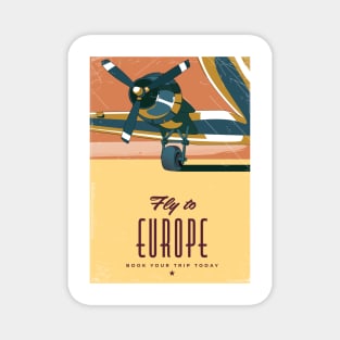 Fly to Europe Magnet