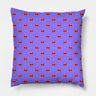 Red Devil Squish Pattern Pillow