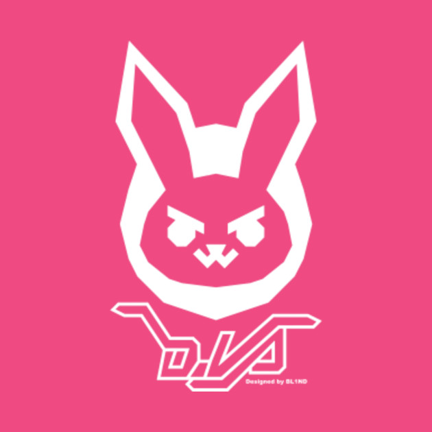 D.Va Bunny Logo (White) - Dva - T-Shirt | TeePublic