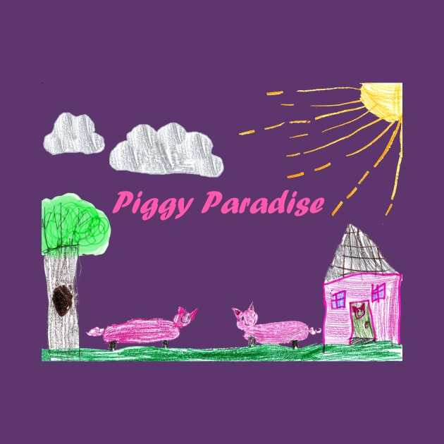 Piggy Paradise Kid Drawing by Kids’ Drawings 