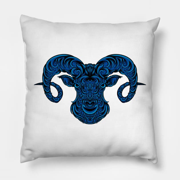 Aries Merch Pillow by suryas