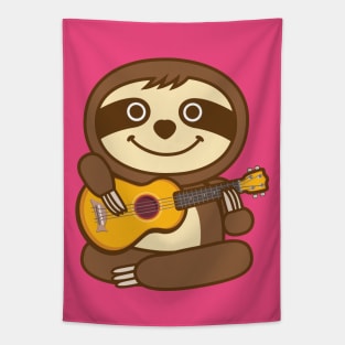 Sloth ukulele Tapestry