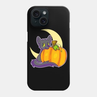 Autumn Spooky Pumpkin Black Cat Phone Case