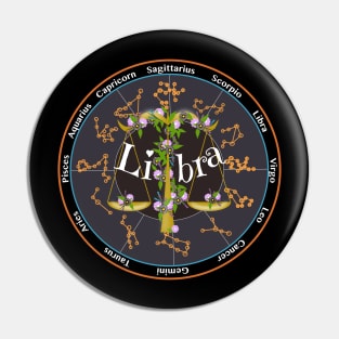 New Libra Zodiac sign Pin