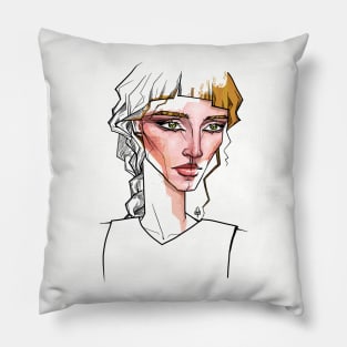 Waiting Girl Pillow