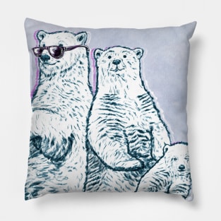 Rocking Polar Bears Pillow