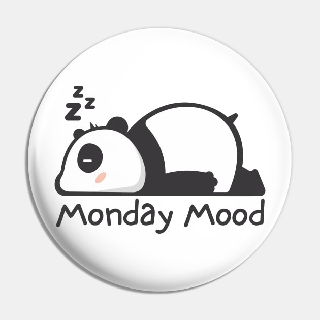 Panda Monday Mood Pin by brand.re