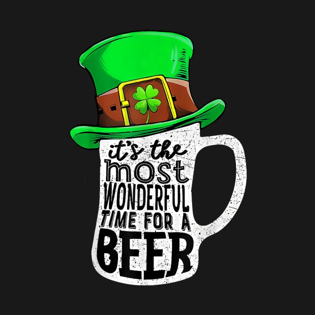 It's The Most Wonderful Time For A Beer Hat St Patrick's Day by Gearlds Leonia