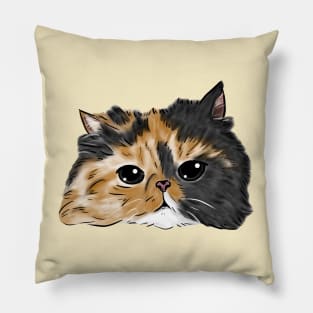 Brown Black Cat Head _ Bunniesmee Pillow