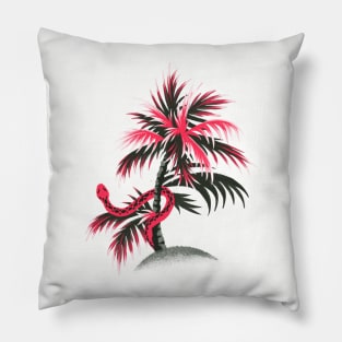 Snake Palms - Light Vintage Coral Pillow