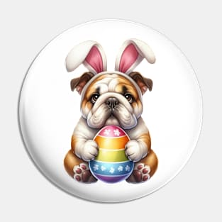 Easter Bulldog Pin