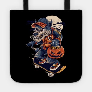 Warewolf in halloween Tote