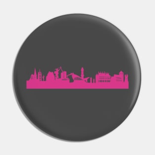 Rostock skyline pink Pin