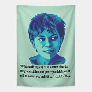 Isabel Allende Portrait and Quote Tapestry