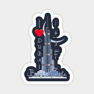 I Love Dubai T-Shirts Magnet