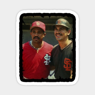 Benito Santiago in St. Louis Cardinals and Tony Pena in San Diego Padres Magnet