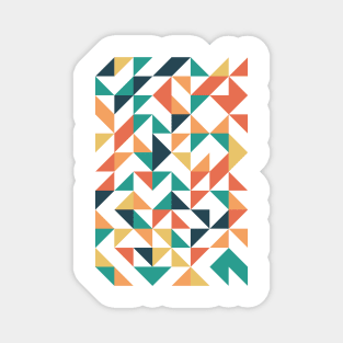 Cute Geometric Colourful Triangle Pattern Magnet