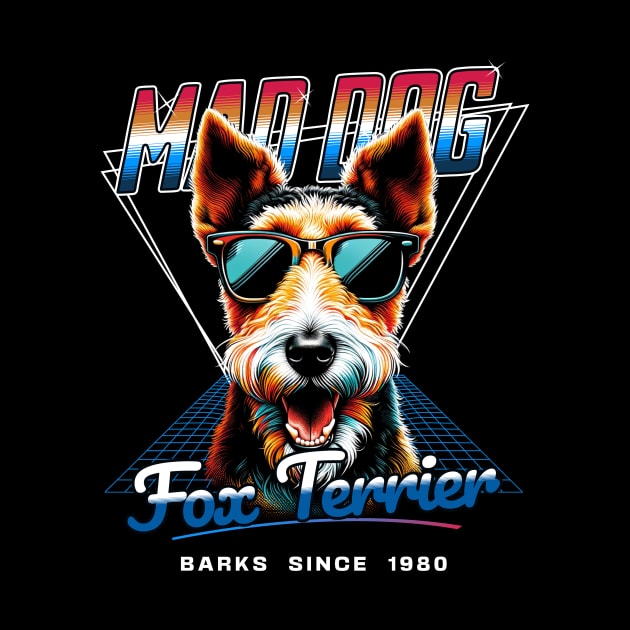 Mad Dog Fox Terrier Dog by Miami Neon Designs
