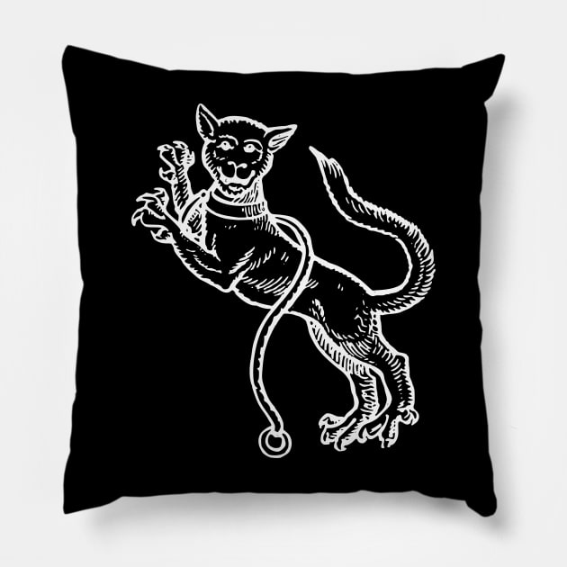 Heraldic Cat-a-Mountain Pillow by Vintage Boutique