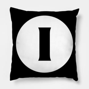 I (Letter Initial Monogram) Pillow