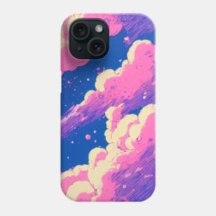 Pastel pink and blue clouds Phone Case