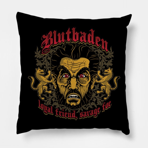 Blutbaden Pillow by GradyGraphics