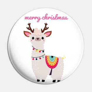 lama Christmas Pin