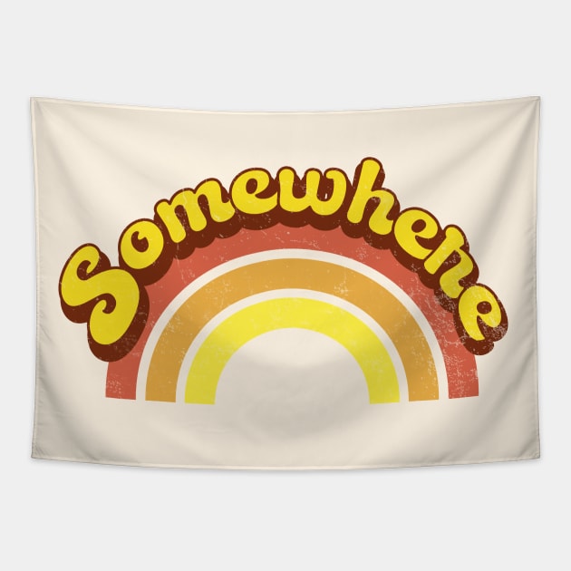 Somewhere Over the Rainbow Tapestry by Jitterfly