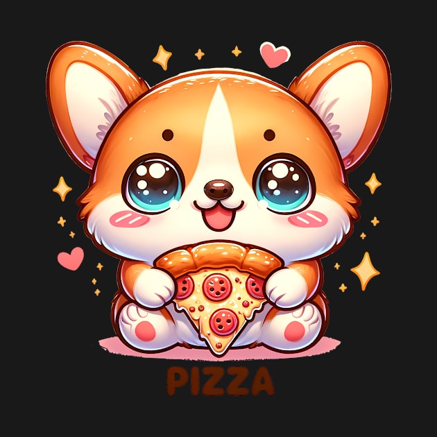 Funny Pizza CuteCorgi Dog Lover by dukito