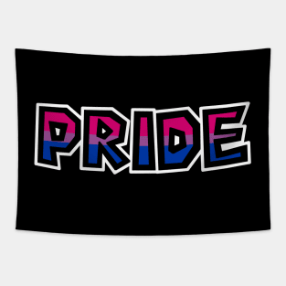 Pride Text - Bi Pride in Flag Colours - LGBTQ+ Rainbow - Bisexual Tapestry