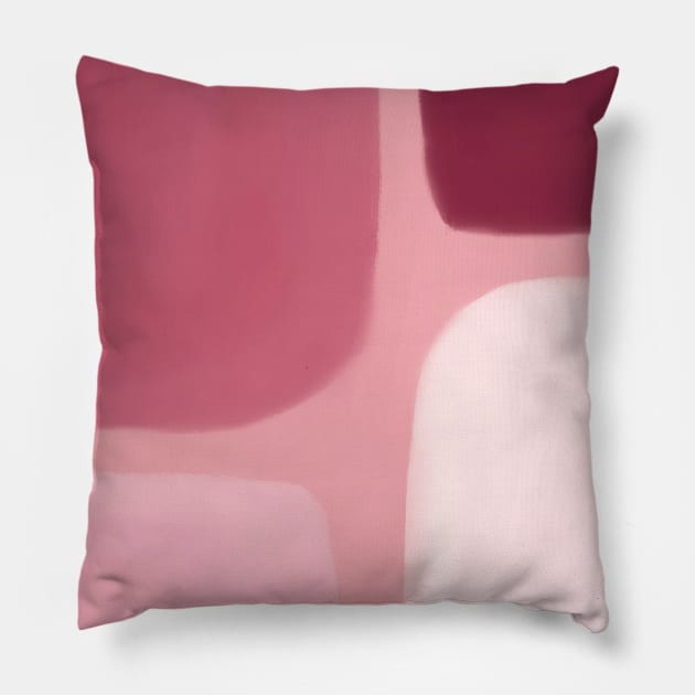 Abstract Rose Pink Blush Mauve Pillow by Trippycollage