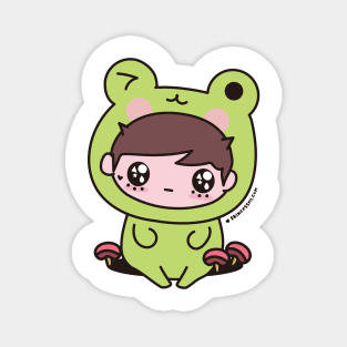 cute frog, cosplay frog, kawaii frog cartoon Magnet