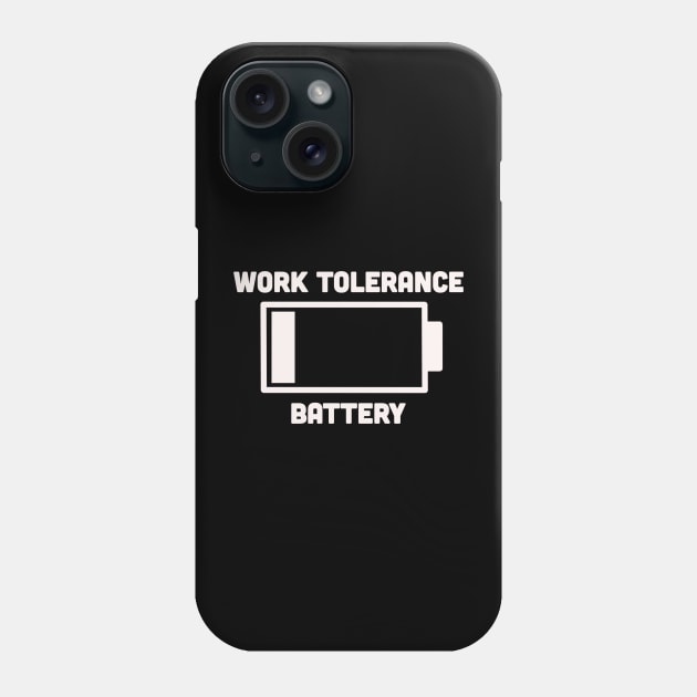 Work Tolerance Battery Phone Case by Milasneeze