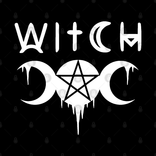 WICCA, WITCHY, WITCHCRAFT,  THE TRIPLE MOON by Tshirt Samurai