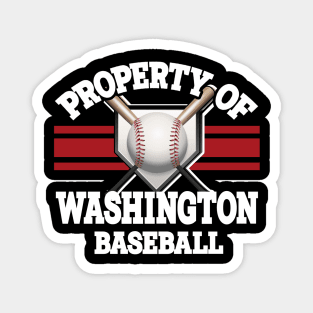 Proud Name Washington Graphic Property Vintage Baseball Magnet